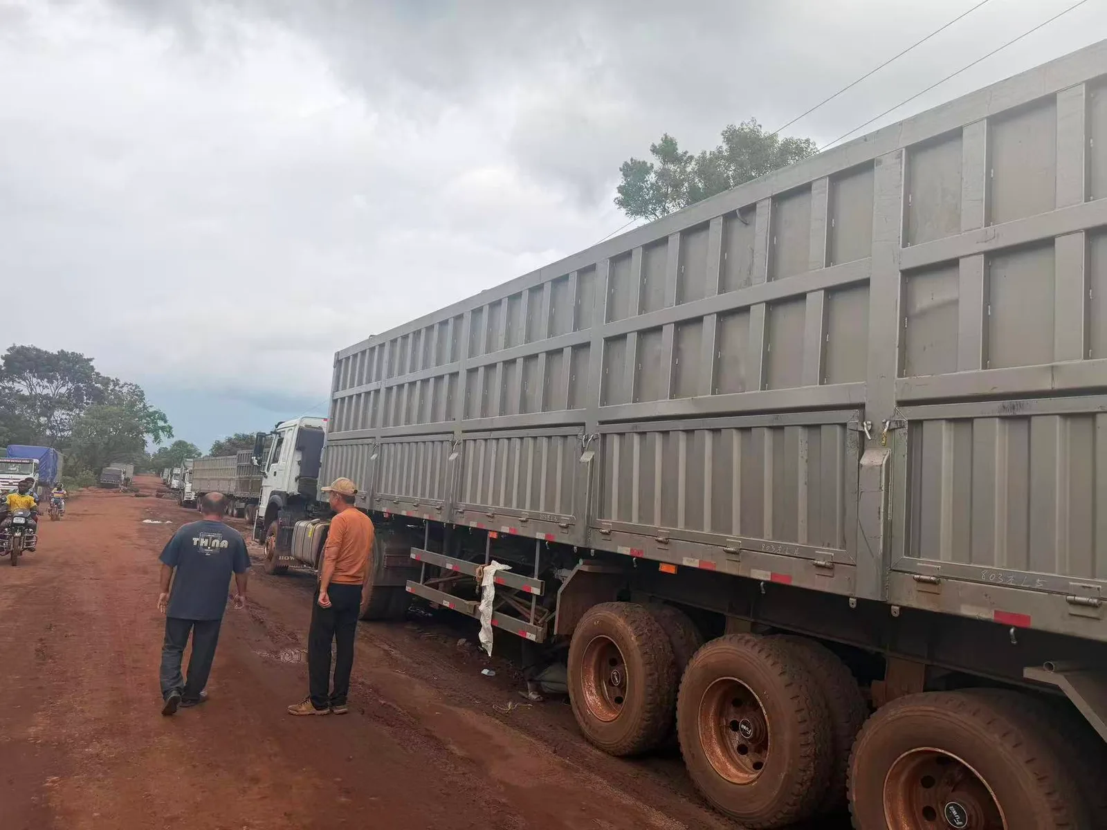 HOWO cargo truck operating on an African road project