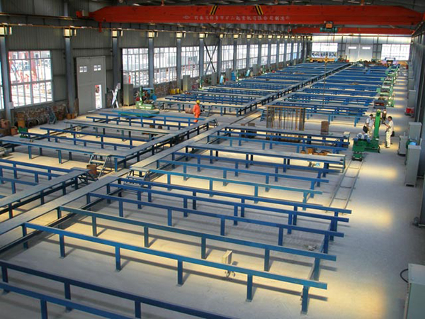Industrial pipe fabrication shop reference scene
