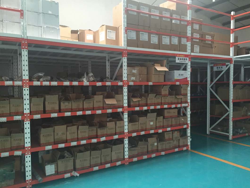 SINOTRUK HOWO truck spare parts warehouse shelves for part-number matching