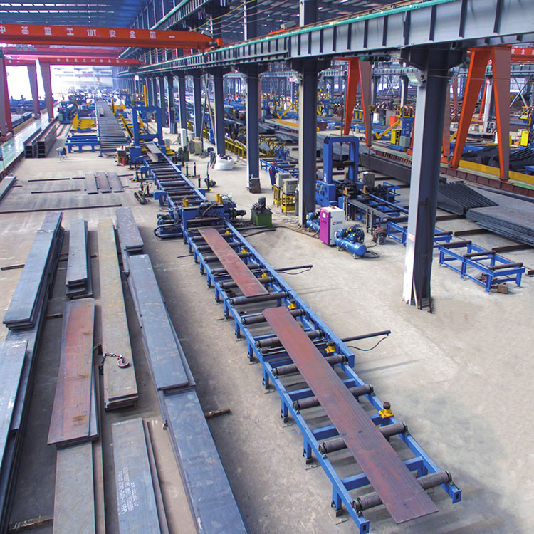 H-beam steel structure welding production line reference scene