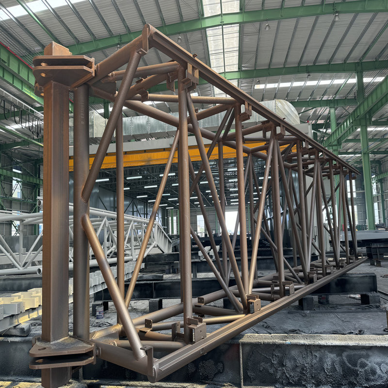 Oil and gas pipe-rack steel structure fabrication reference scene